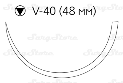 Picture of M651G Проволока стальная хирургическая  М6 (4) 4x45см игла таперкат V-40