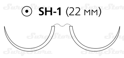 Picture of Z1311H ПДС II фиолетовый М2 (3/0) 70 см две иглы колющие SH-1  