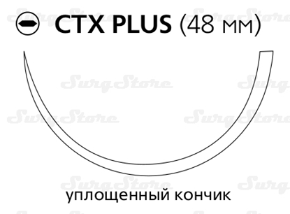 Picture of V170H Викрил  неокрашеный M3.5 (0) 90см  игла колющая CTX PLUS