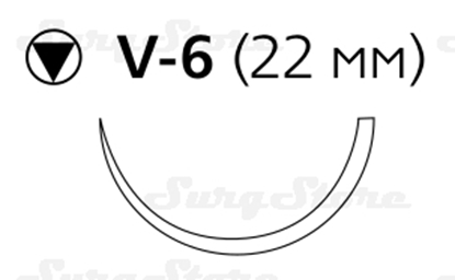 Picture of V277H Викрил фиолетовый M2 (3/0) 70 см игла колюще-режущая V-6
