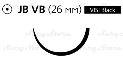 Picture of Y3864G Монокрил фиолетовый 8 отрезков по 45 см М2 (3/0) игла колющая JB VB C/R