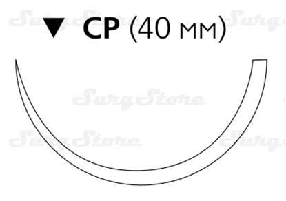 Picture of VCP479H Викрил Плюс фиолетовый М3.5 (0) 70 см игла обратно-режущая CР 