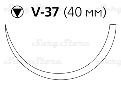 Picture of W9468 Викрил фиолетовый М4 (1)  90см игла таперкат V-37