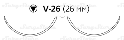 Picture of SXPD2B424 Стратафикс двунаправленный рассасывающийся, 48 см, фиолетовый, 4-0, с двумя иглами V-26