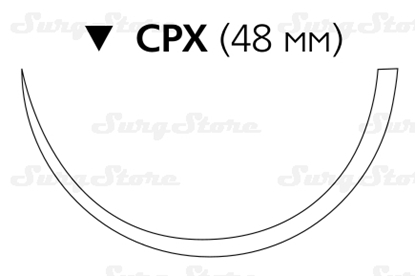 Picture of VCP9295H Викрил Плюс фиолетовый М3.5 (0) 70 см игла обратно-режущая CPX