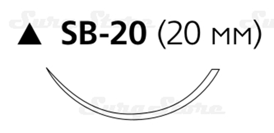 Picture of BP8390 Пролен синий USP5/0 игла режущая PC-5