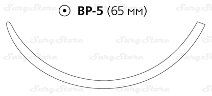 Picture of W9391 Викрил фиолетовый М4 (1) 100см игла колющая BP-5