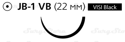 Picture of VCP3110H Викрил Плюс фиолетовый M2 (3/0) 70 см игла колющая черная JB-1 