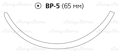 Picture of VCP9391G Викрил Плюс фиолетовый М4 (1) 100 см игла колющая тупоконечная BP-5